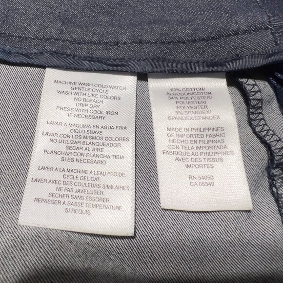 Jones New York Signature Boardroom Slim Ankle Pants in Blue — Size 16 - Picture 13 of 14